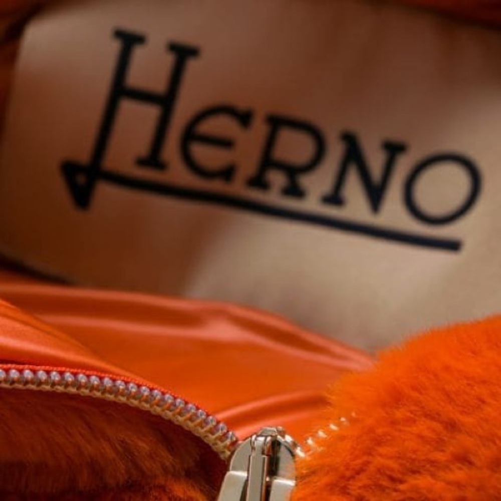 HERNO Milly Goose Down Faux Fur Teddy Coat - Picture 15 of 16